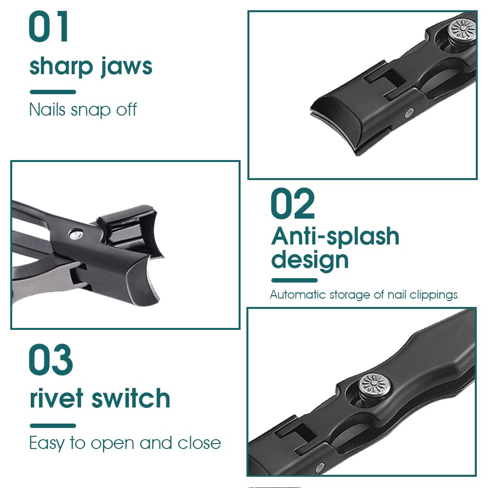MAYCREATE Nail Cutter For Men Stainless Steel Nail Clippers with Leather Cover Toenail Clippers Wide-Opening Sharp Jaws for Thick Nails, Professional Nail Trimmer MAYCREATE Nail Cutter For Men Stainless Steel Nail Clippers with Leather Cover Toenail Clippers Wide-Opening Sharp Jaws for Thick Nails, Professional Nail Trimmer